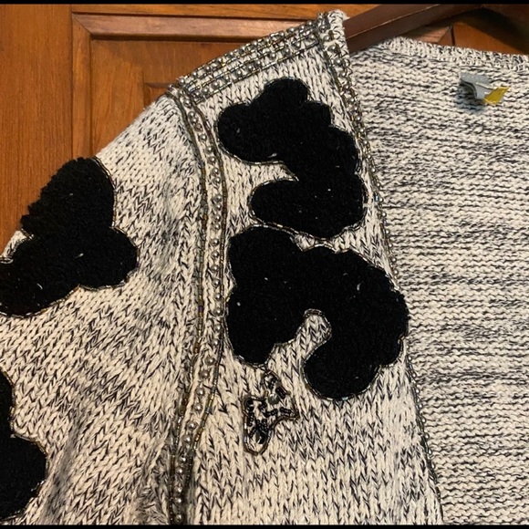 Anthropologie Knitted & Knotted Beaded Cardigan S - Picture 7 of 8